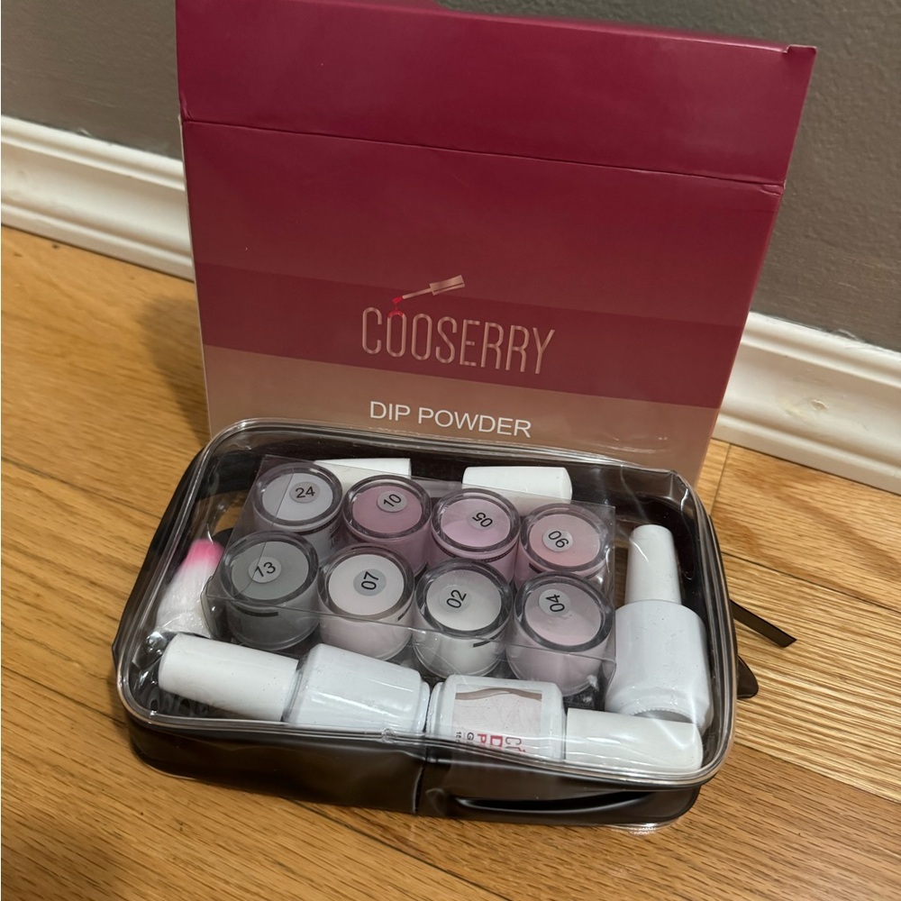 Dip Powder Nail Kit - Pink and White
